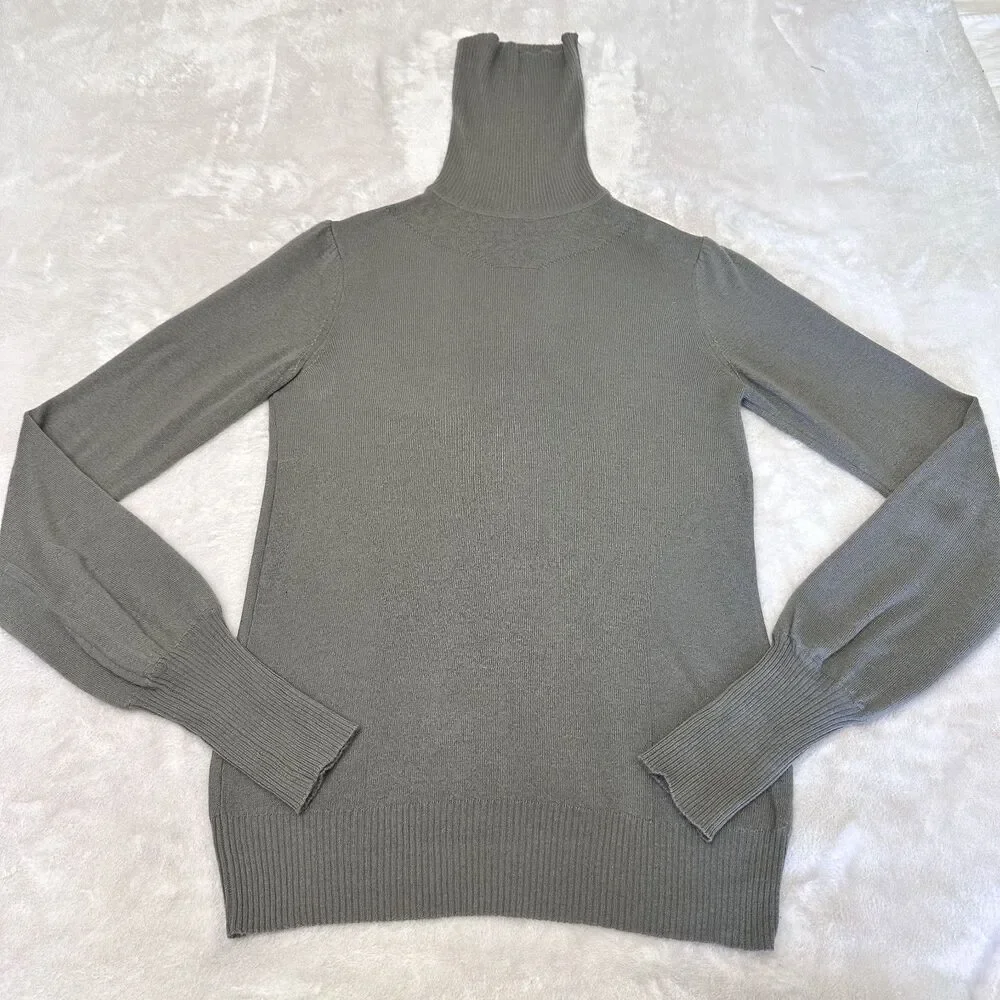 Patrizia Pepe Firenze Gray Cashmere Turtleneck Sweater Women's IT 44 US M Italy